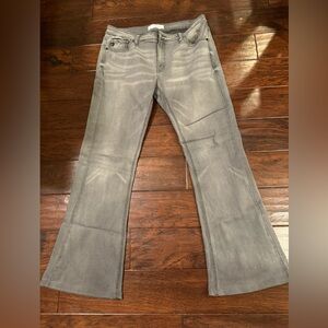 Kancan Estilio Black Gray Distressed Flare Jeans Size 31 Junior 15